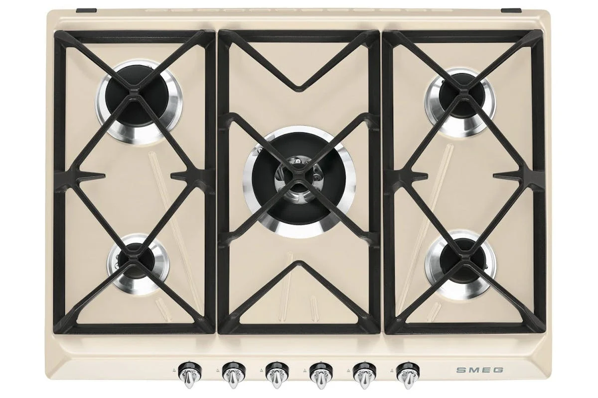 Smeg 70cm Victoria Aesthetic Built-in Gas Hob | Cream