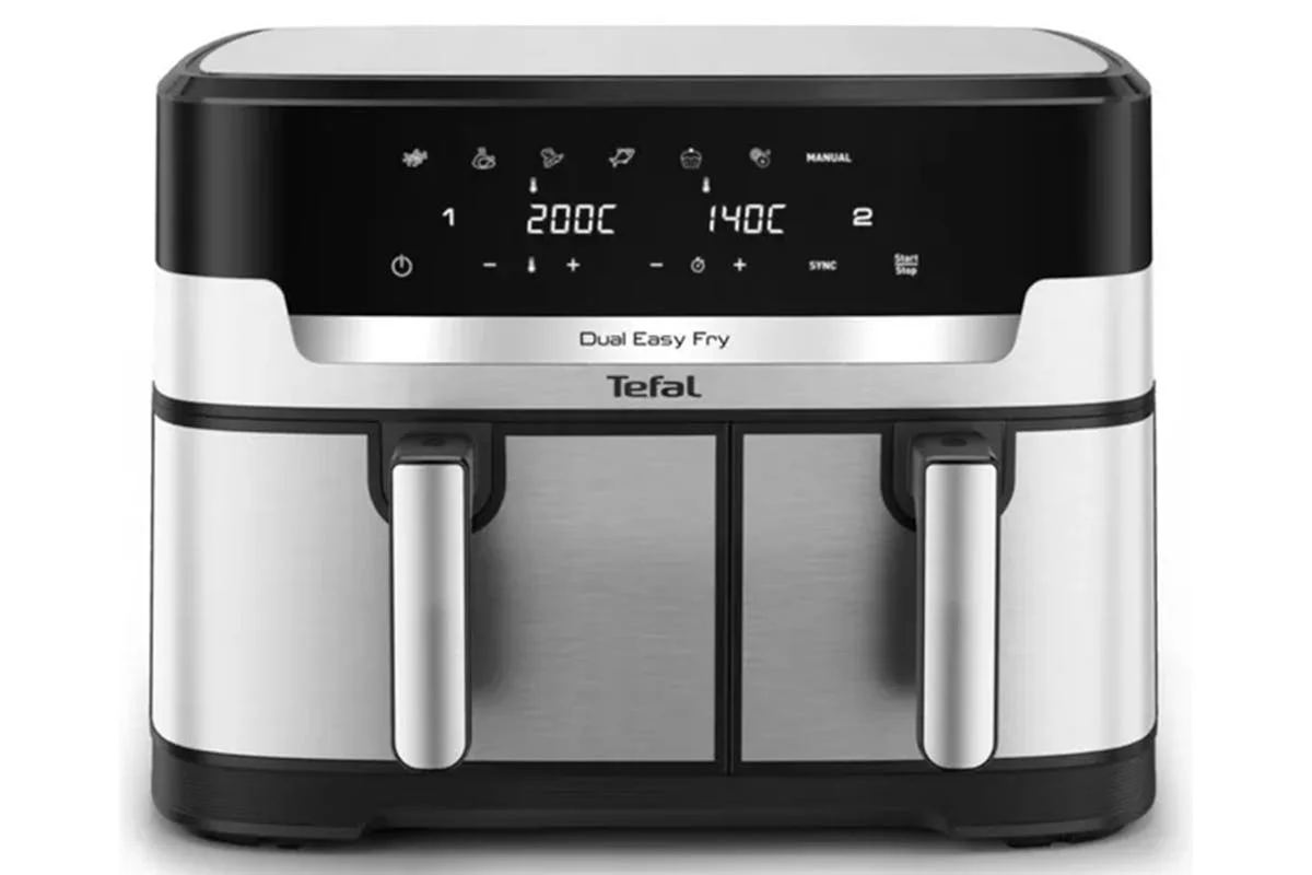 Tefal 11L Easy Fry Dual XXL Air Fryer | Stainless Steel