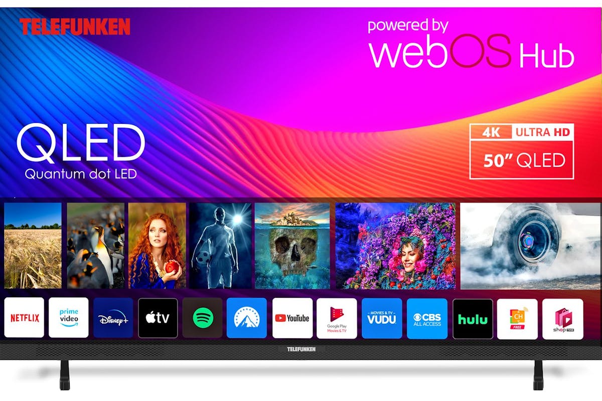 Telefunken 50" QLED 4K Soundbar WebOS Smart TV