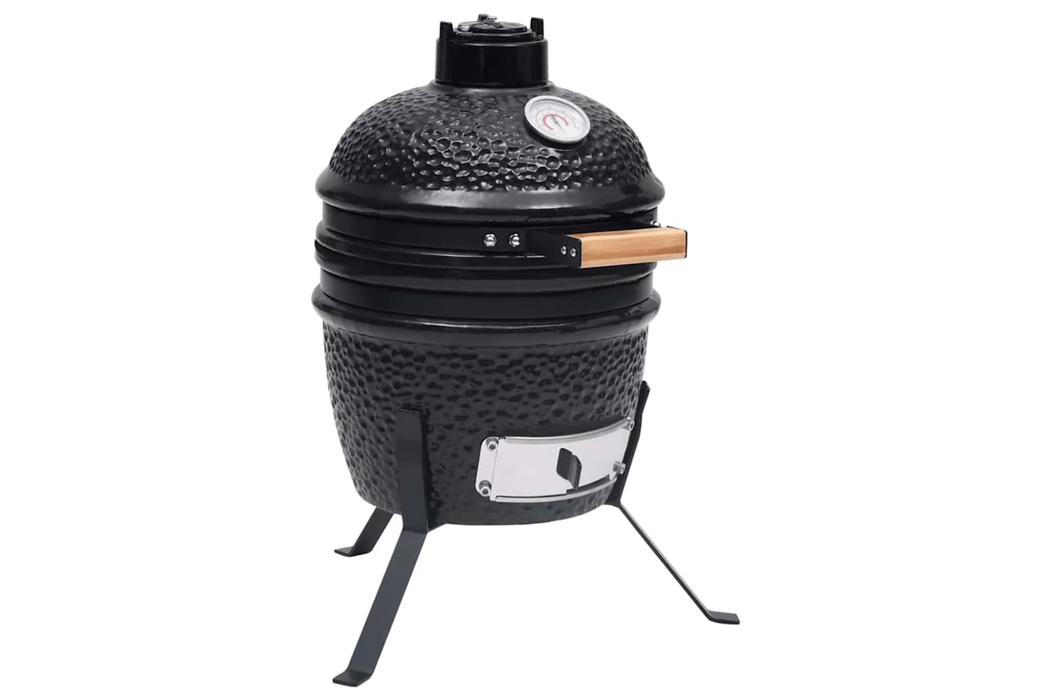 Vidaxl 2-in-1 Kamado Barbecue Grill Smoker Ceramic 56 Cm Black