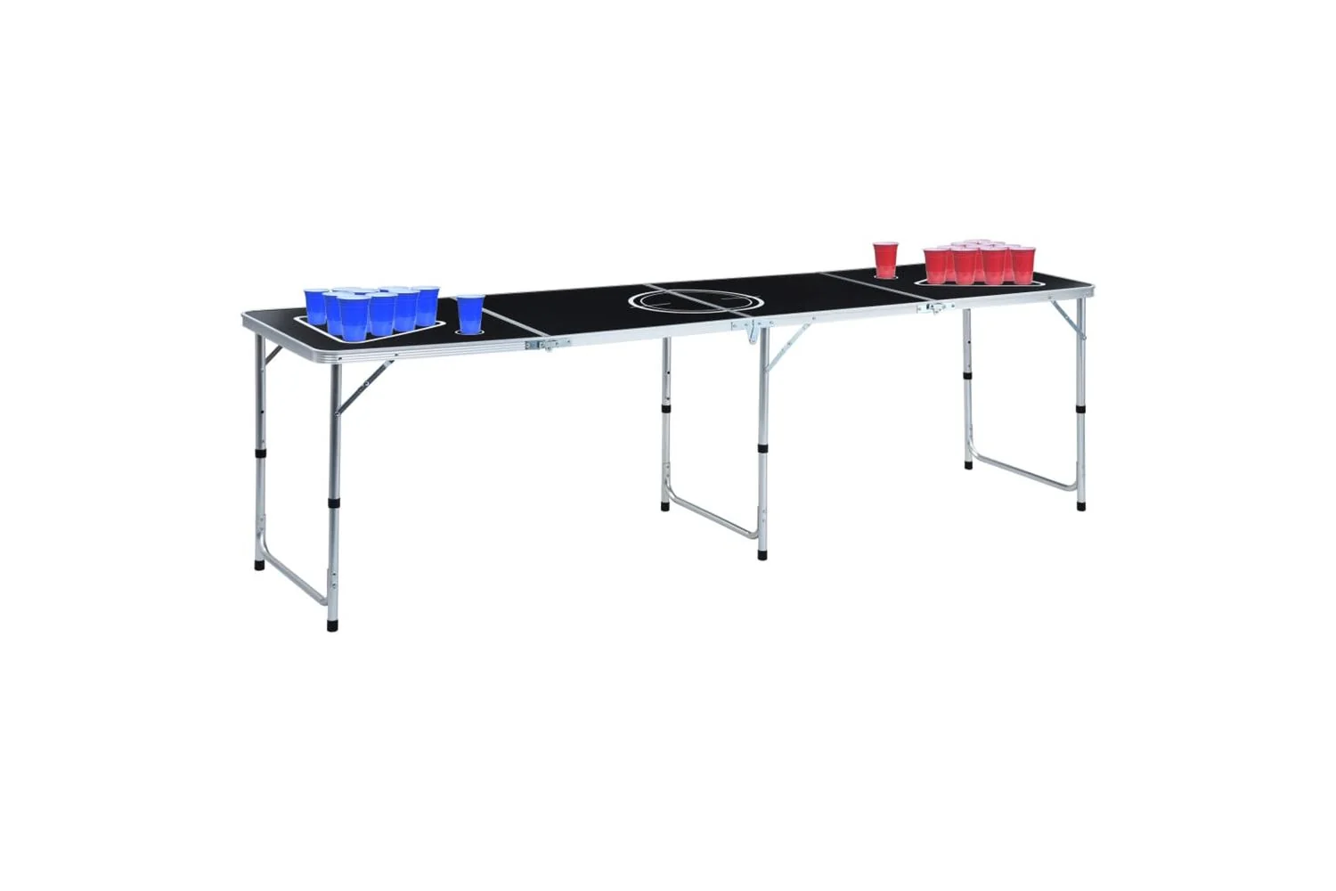 vidaXL 3056793 Folding Beer Pong Table With Cups And Balls 240cm