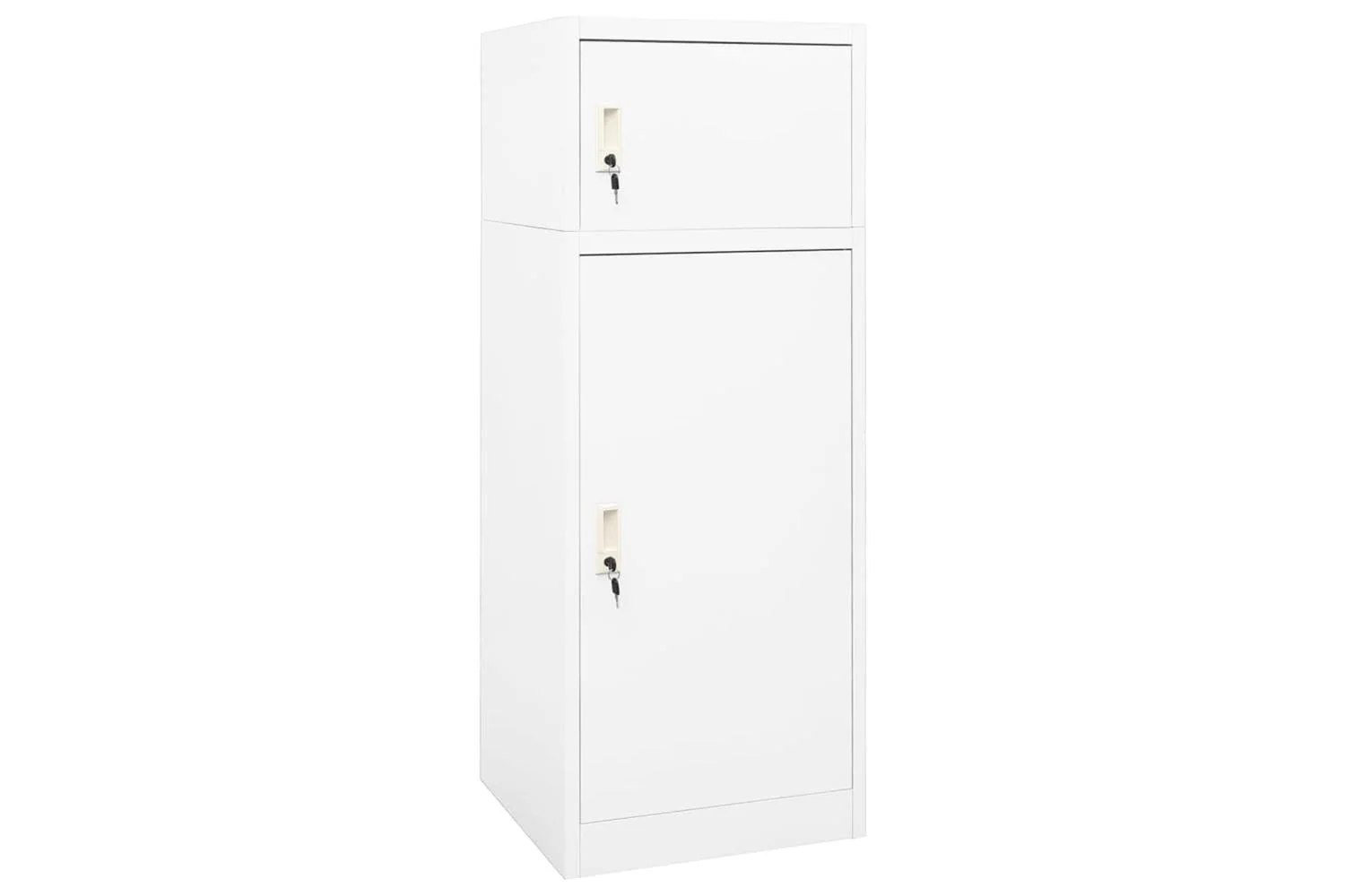 vidaXL 339599 Saddle Cabinet White 53x53x140cm Steel