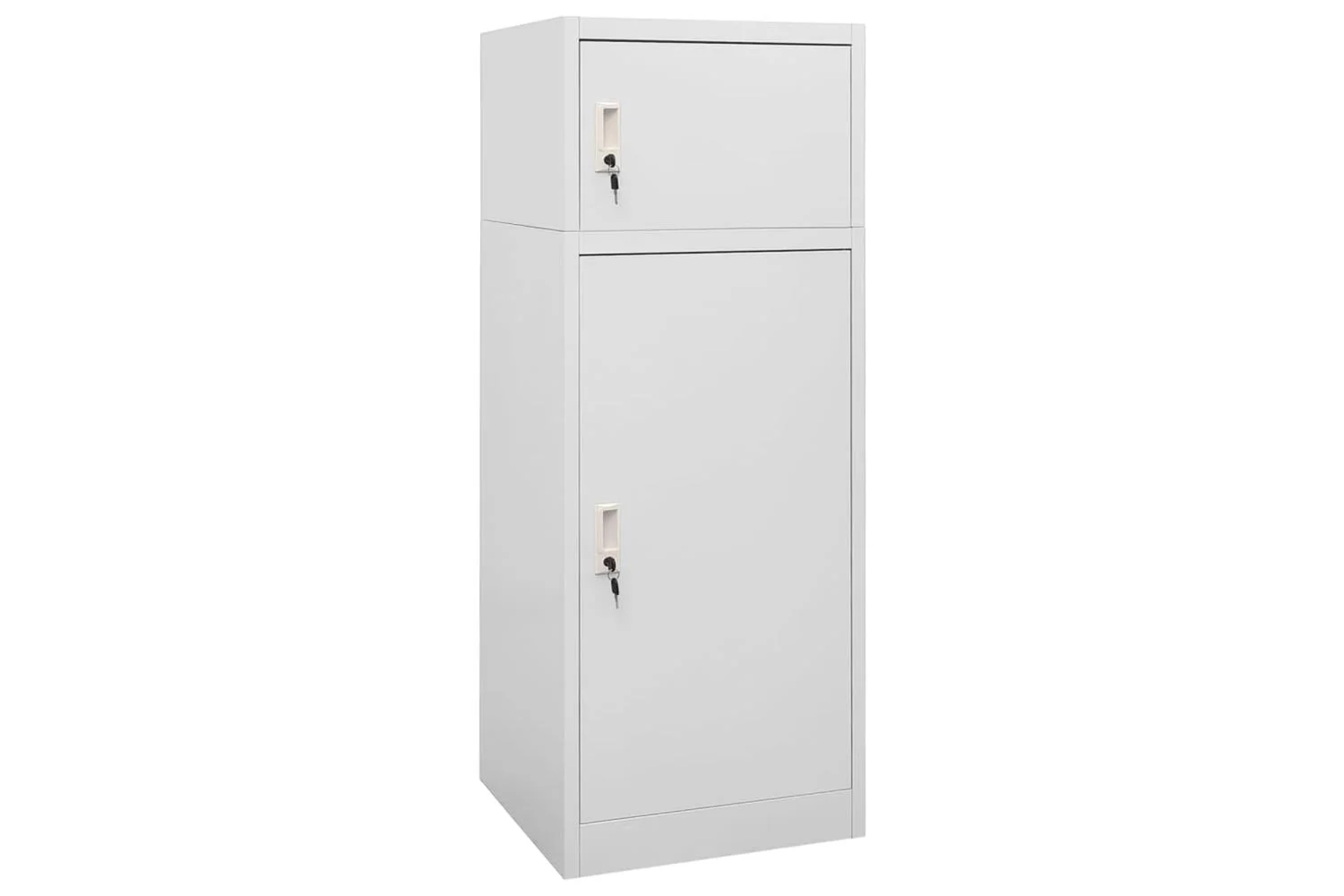 vidaXL 339600 Saddle Cabinet Light Grey 53x53x140cm Steel