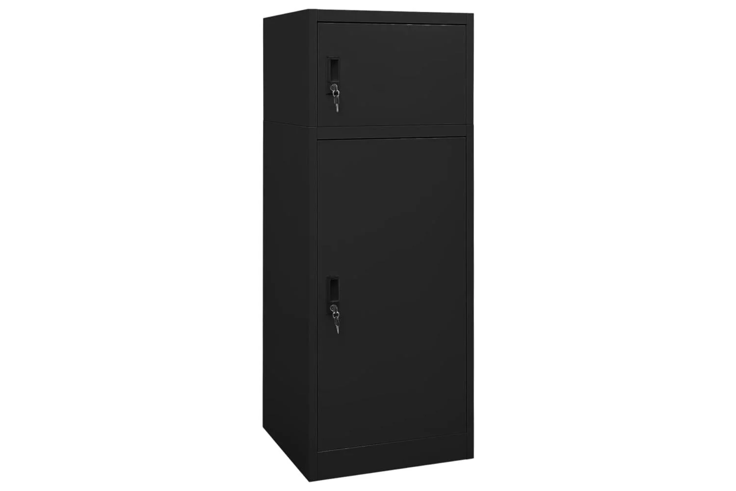 vidaXL 339601 Saddle Cabinet Black 53x53x140cm Steel