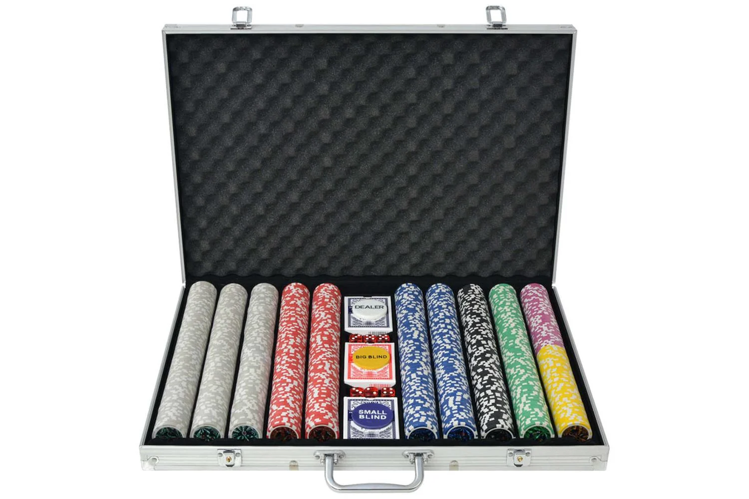 Vidaxl 80185 Poker Set With 1000 Laser Chips Aluminium