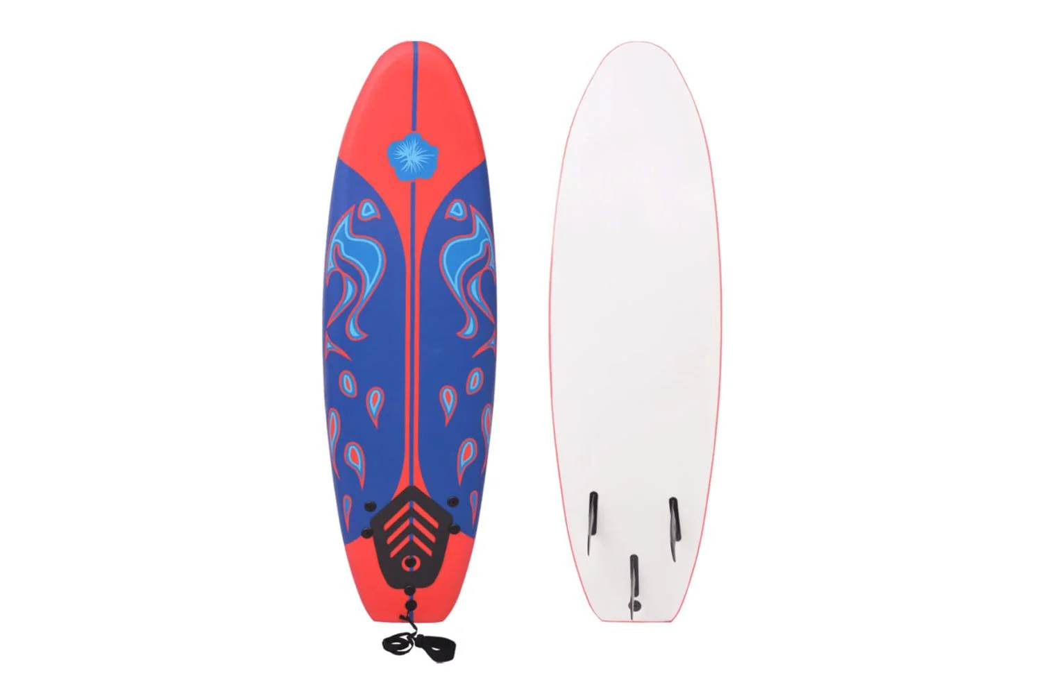 vidaXL 91258 Surfboard Blue And Red 170cm
