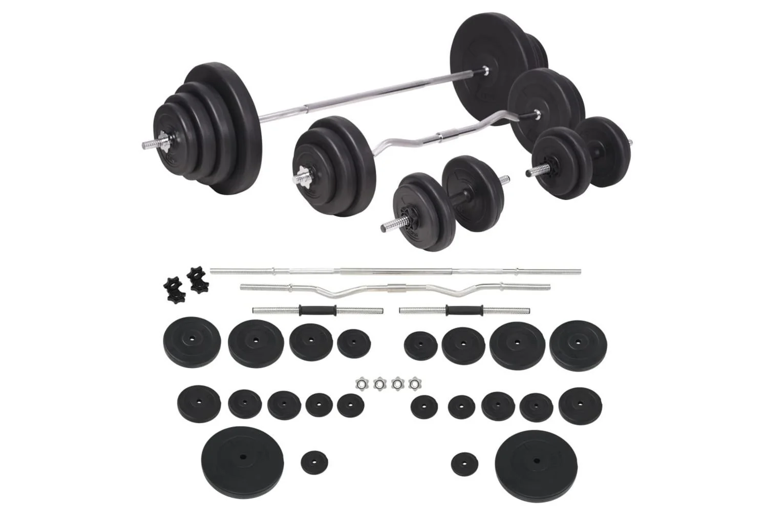 Vidaxl Barbell And Dumbbell Set 120 Kg
