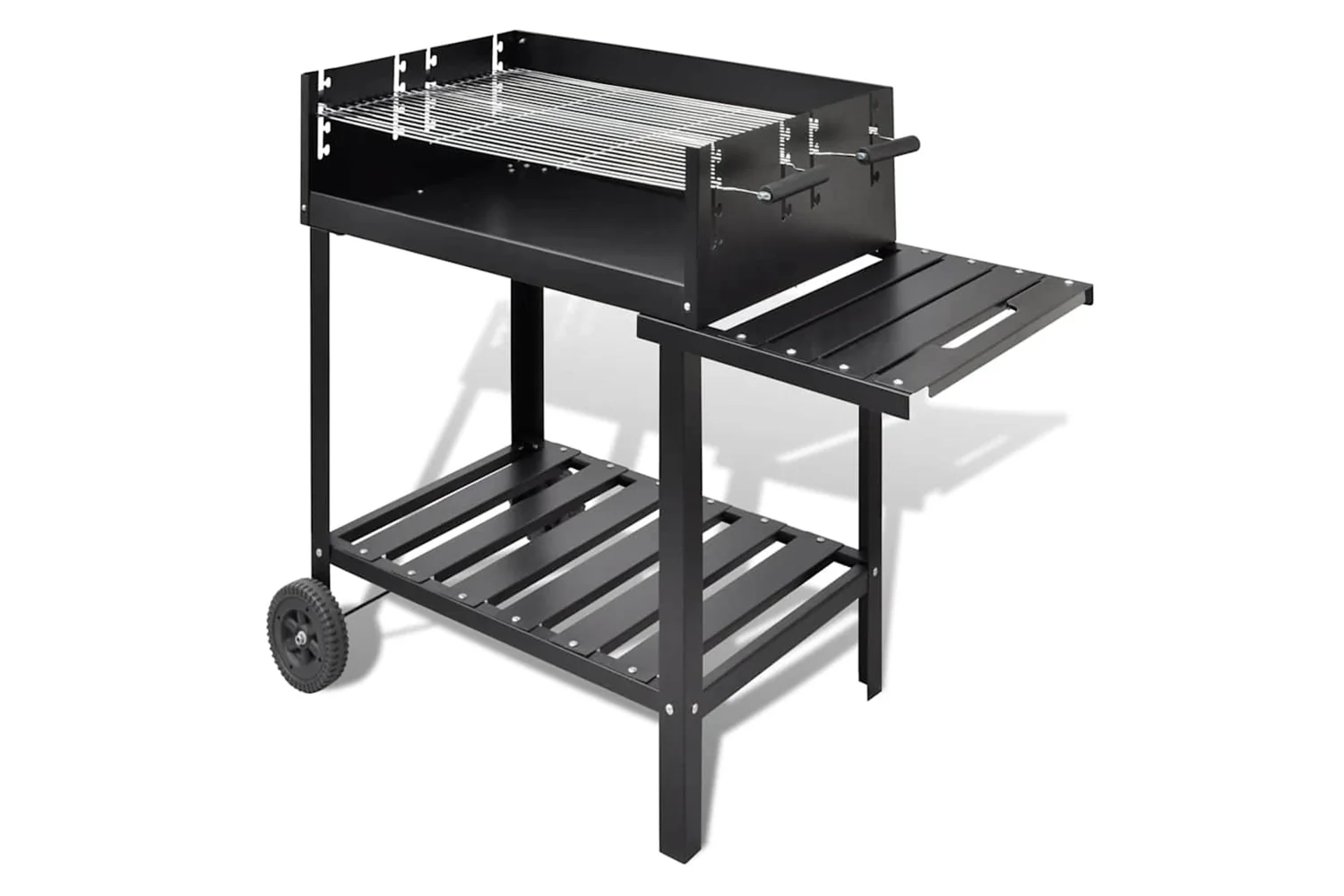 Vidaxl Bbq Stand Charcoal Barbecue 2 Wheels