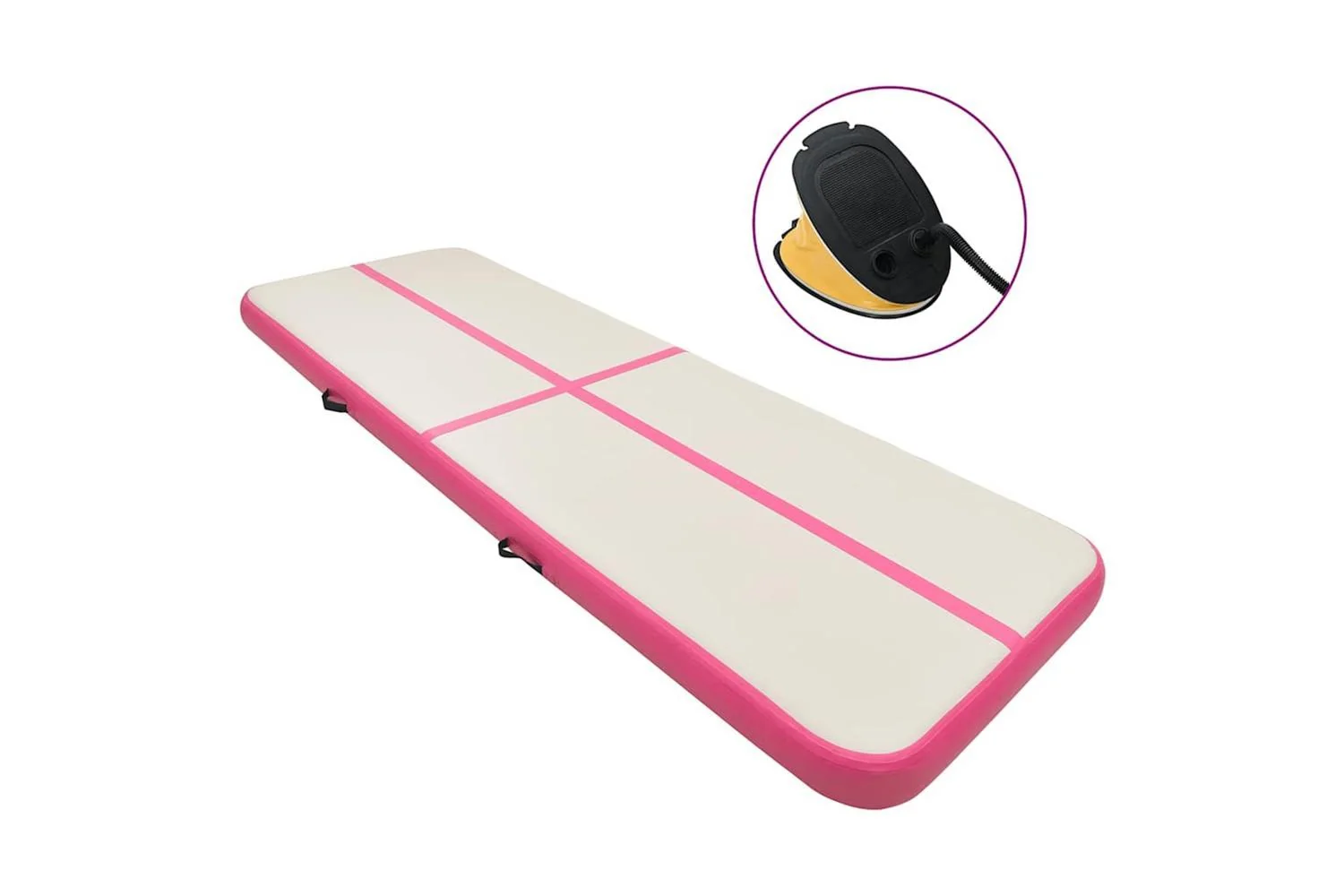 Vidaxl Inflatable Gymnastics Mat With Pump 800x100x15 Cm Pvc Pink