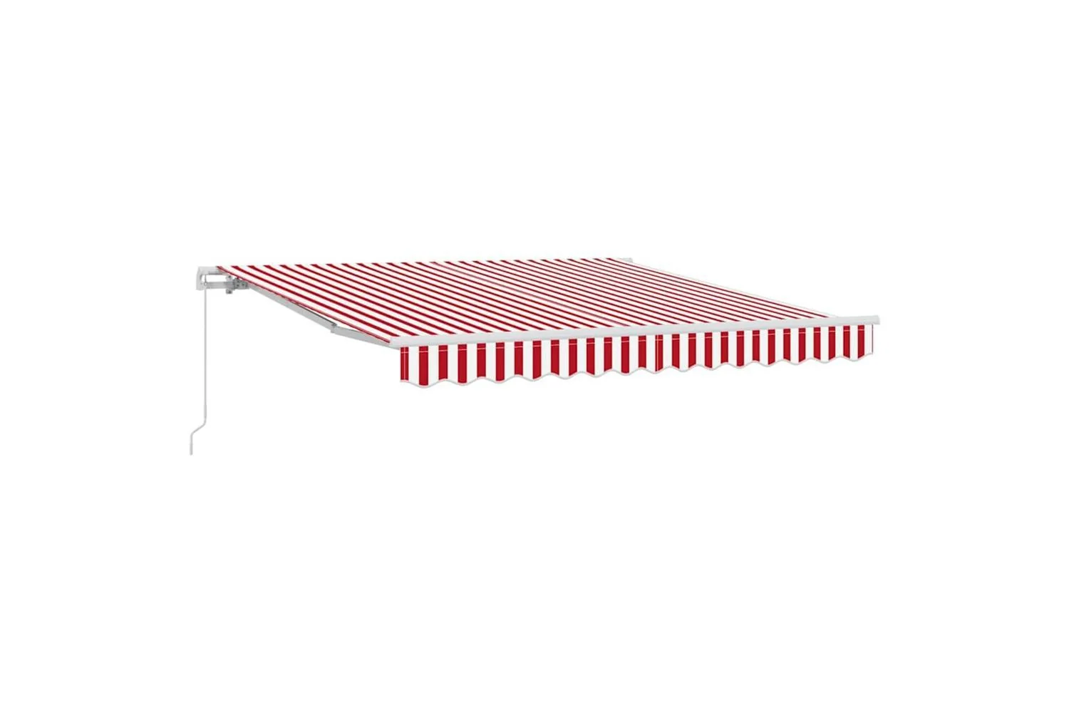 Vidaxl Retractable Awning Red And White 300 X 250 Cm Polyester Metal